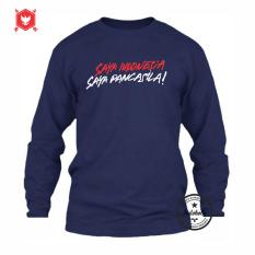 Indoholic Apparel Kaos Distro Saya Indonesia Saya Pancasila Baju Pria Bandung Lengan Tangan Panjang Muslim Moslem Premium Lebaran Murah Keren Wanita Anime - Navy