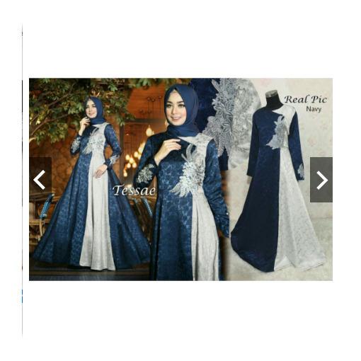 IndonesiaHeritage Gamis Pesta Premium Bordir Mewah Jacquard Glitter (Real Pic) - Baju Kondangan Muslimah - Abaya Premium - Kebaya Modern - Fashion Busana Muslim Impor ihtessae