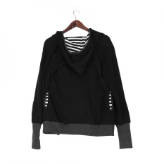Infant Carrier Maternity Zip Jacket Coat Hoodie Kangaroo Style for Mom and Baby (Black L) - intl