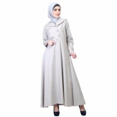 Inficlo Baju Gamis Muslimah/Fashion Muslim/Best Seller SFTx716 Dulcis Grey