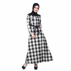 Inficlo Baju Gamis Muslimah/Fashion Muslim/Best Seller SHJx419 Dezute Black Comb