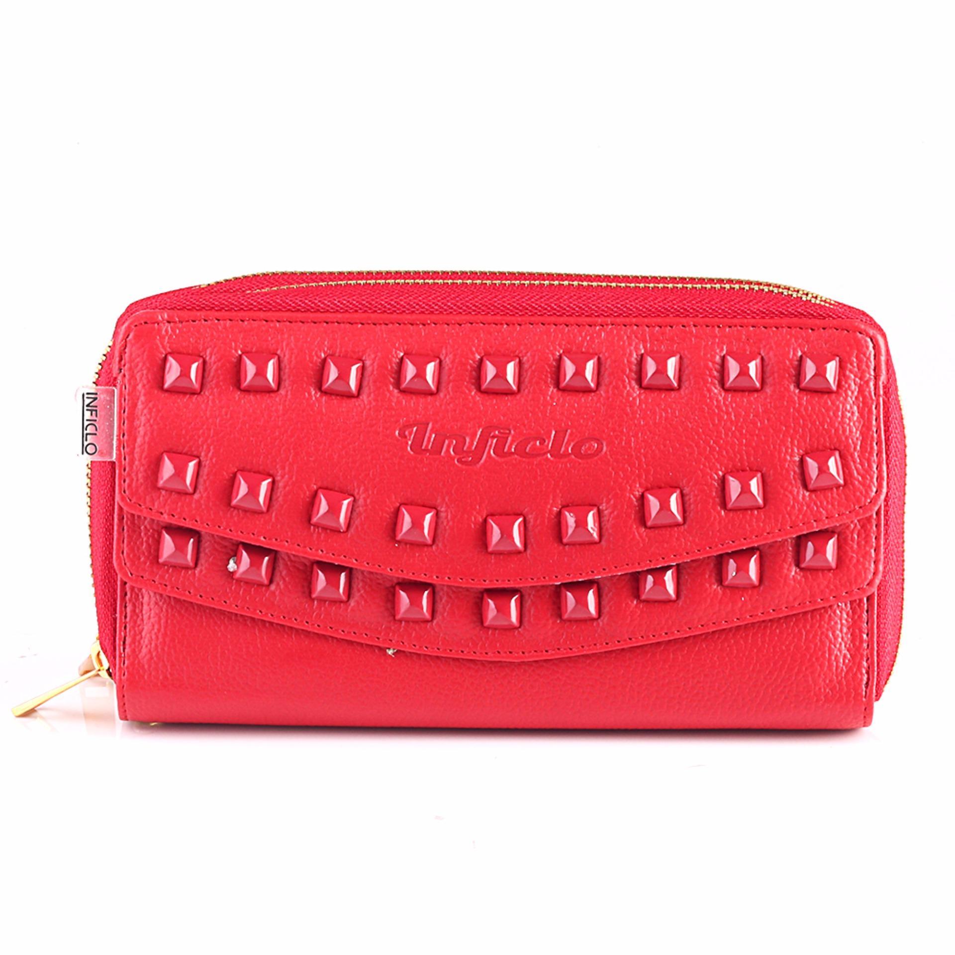 Inficlo Clutch Bag / Tas Dompet Wanita/fashion wanita/best seller SPTx610 Red