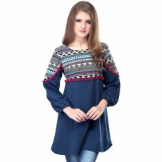 Inficlo Dress Wanita/baju atasan wanita/fashion wanita/best seller SRSx338 Authentic Navy