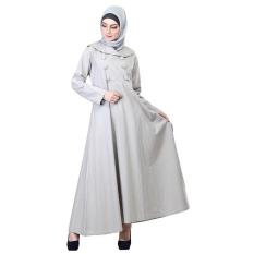 Inficlo Gamis SFT 716 Busana Muslim Wanita-Abu // Bhn Canvas