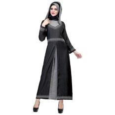Inficlo Gamis SHJ 576 Busana Muslim Wanita-Abu // Bhn Denim