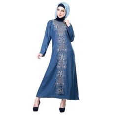 Inficlo Gamis SHJ 797 Busana Muslim Fashion Wanita-Biru // Bhn Denim Promo