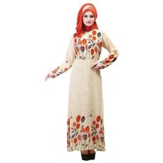 Inficlo Gamis SHJ 830 Busana Muslim Wanita-Krem // Bhn Hycon