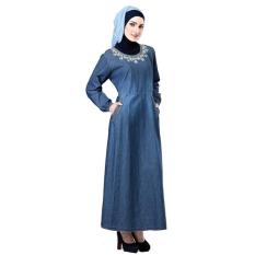 Inficlo Gamis SOP 325 Busana Muslim Wanita-Biru // Bhn Jeans