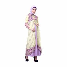 Inficlo Baju Gamis Muslimah/Fashion Muslim/Best Seller Kuning KombSHJx037 Qazo Flurr