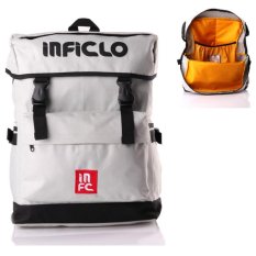 Inficlo Tas Ransel Backpack Sekolah Kuliah Kerja Best Seller - Grey
