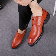 Sepatu Kulit Inggris Baru Sepatu Kulit Kasual Putaran (92302 Warna Merah Bata Sepatu Golden Goose Model)