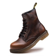 Inggris Kulit XL Sepatu Bot Pendek Dr. Martens (Brown)