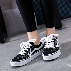 In Sepatu kanvas ulzzang Sepatu kanvas yang tepat Zhilong ayat yang Pemotretan Jalanan Hitam Kecil Sepatu sepatu model Korea putih Sepatu bola Sepatu siswa