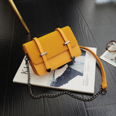In Tas Wanita Musim Semi Dan Musim Panas Baru Tas Tali Rantai Korea Fashion Style (Kuning)