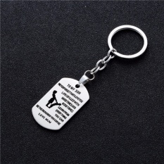 Inspirasi Dog Tag Keychain Keyring Stainless Steel Keluarga Ayah Cinta Ayah Ke Anak Keyfob Mobil Tas Bijoux-Intl