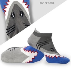 Inspirasional Kaus Kaki Atletik | Womens Potongan Anyaman | Shark Attack | Multicolor-Intl
