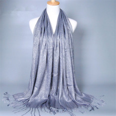 Selendang And Syal Jilbab Bergo untuk Wanita, China Bahan Viscose (Abu-abu) (Intl)-Intl