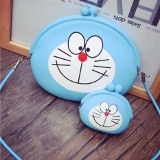 International 2016 Kartun Silicone Shoulder Bag Wanita Jelly Bags Phone Femalebag Doraemon Cute Mini Tas