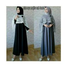 iska cape brukat / dress brokat / busana Muslim / gamis / maxi dres
