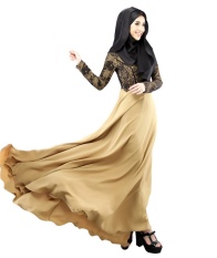 Busana Muslim Wanita Maxi Panjang Gaun Dubai Maroko Kaftan Kaftan Jilbab Islam Abaya Muslim Turki Arabic Dresses Jubah-Intl