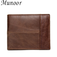 Bahasa Italia 100% Sapi Asli Kulit Mens Clutch Dompet Koin Kasual Koin Holders Travel Pouches (Kopi)-Intl