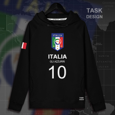 Italia Pria Logo Tim Baju Olahraga Sepatu Sepak Bola (Bagian Tipis Hitam Berkerudung Hitam)