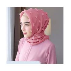 JABAR - FREE ONGKIR Kerudung Hijab Jilbab Umma Pink Merah Muda Linen Wanita Segi empat Linen Ruby Rubiah Rubby Rubi SquareMotif Fariasi Corak Bunga Warna Termurah Murah Laris Dan Terlaris Best Seller Muslimah Modis Kekinian Embos Import COD