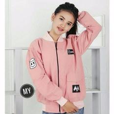 Jacket Bomber Wanita - Marsmello Bomber - baby Kanvas - Dusty Pink