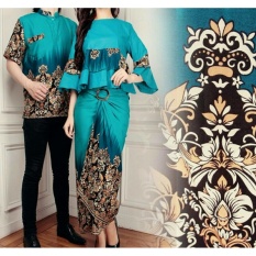Jakarta Couple - Baju Couple Maxi Batik Rosa Tosca Batik Couple Batik Pasangan Baju Cantik