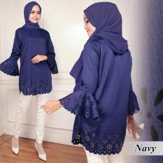 Jakarta Couple - Blouse Wanita Top Ben Navy