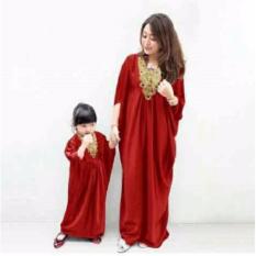 jakarta couple dress muslim pasangan elegant ibu dan anak red