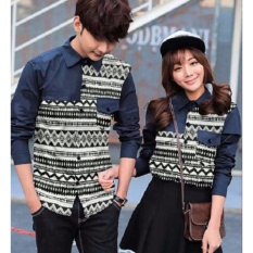 Jakarta Couple - Kemeja Couple New Pocket Navy Kemeja Pasangan Batik Couple
