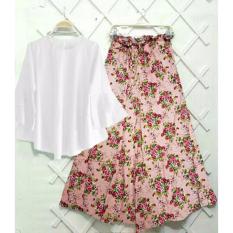 jakarta couple - set kulot Trompet Peach (BAJU+CELANA)