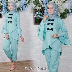 jakarta couple - Stelan Wanita ( Baju + Celana )Sasa Tosca Stelan Cantik Stelan Murah Fashion Wanita Trompet Terompet