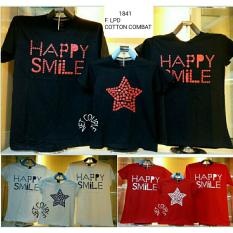 Jakarta Couple - T-shirt Couple Terbaru / Familiy Couple 1 Anak / Kaos Keluarga / Kaos Family Happy Smile REAL PIC