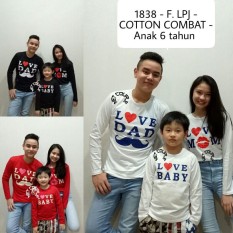 Jakarta Couple - T-shirt Couple Terbaru / Familiy Couple 1 Anak / Kaos Keluarga / Kaos Family Love Lengan Panjang REAL PIC