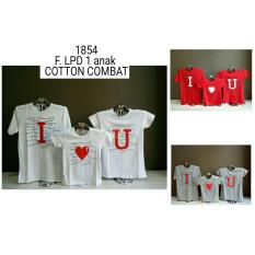 Jakarta Couple - T-shirt Couple Terbaru / Familiy Couple 2 Anak / Kaos Keluarga / Kaos Family I Love U REAL PIC