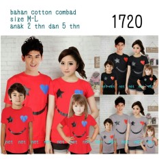 Jakarta Couple - T-shirt Couple Terbaru / Familiy Couple 2 Anak / Kaos Keluarga / Kaos Family Smile Bintang REAL PIC