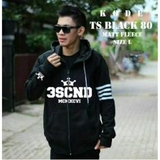Jaket 3second Strip Hand Black Sweater Pria Wanita Grosir Murah