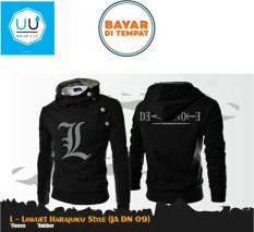 Jaket Anime Hoodie Harajuku Death Note L - Lawliet (JA DN 09) Best Seller - Black