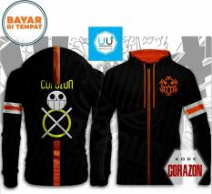 Jaket Anime Trafalgar Law Mode Corazon One Piece - Black