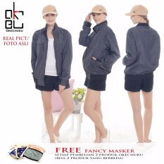Jaket Aurel Wanita Bahan Despo Berkualitas Fashion Okechuku (Grey)
