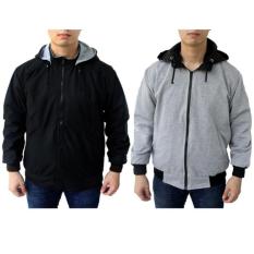 JAKET BB 2in1 PARASUT BLACK-GREY PRIA