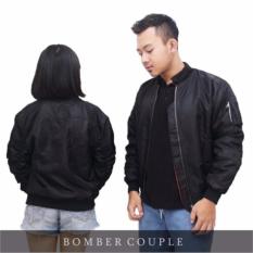 Jaket Bomber akbar distro Couple Black