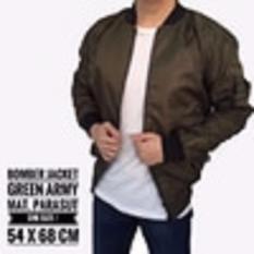 Jaket Bomber Army Pria Cowok Casual Warna Hijau Army Bolak Balik mantap keren.!!