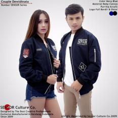 Jaket bomber cauple biru dongker
