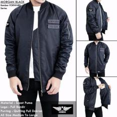 Jaket Bomber Pria Forwad System ( Black )