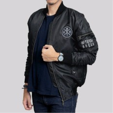 Jaket bomber pria / Jaket bomber premium ( black )