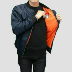 Jaket bomber pria polos premium - Maroon