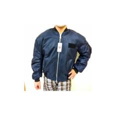 JAKET BOMBER PRIA WANITA - BAHAN PARASUT - WARNA BIRU DONKER